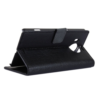 SUNSKY Litchi Texture Horizontal PU Leather Wallet Flip Cover for Microsoft Lumia 950 XL (Black)