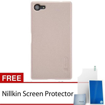 Nillkin For Sony Xperia Z5 Compact Super Frosted Shield Hard Case Original - Emas + Gratis Anti Gores Clear