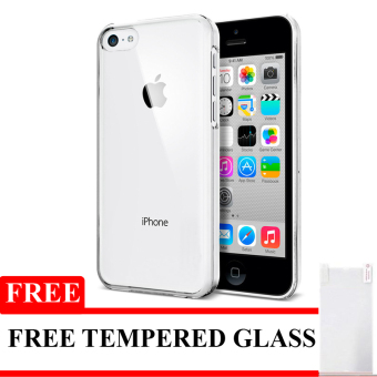 Softcase Ultrathin Soft for iPhone 5 - Clear + Gratis Tempered Glass