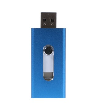 8GB i-Flash Drive Usb Pen Drive Lightning/Otg Usb Flash Drive For iPhone 5/5s/5c/6/6 iPad PC (Blue)