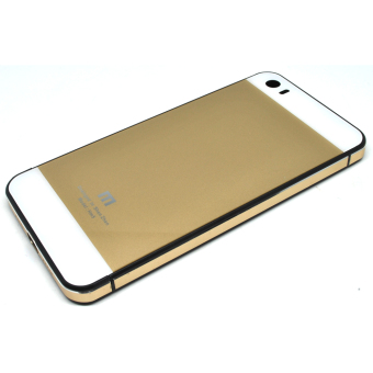 Aluminium Tempered Glass Hard Case untuk Xiaomi Mi5 - Golden