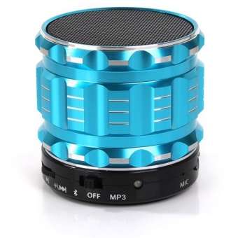 S28 Portable Mini Bluetooth Speakers Metal Steel Wireless SmartHandsFree Speaker With FM Radio Support SD Card Super BassSpeaker(Blue) - intl