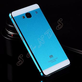 White Sands Aluminium Tempered Glass Hard Case for Xiaomi Redmi2 / Redmi 2 Prime - Blue