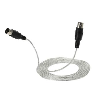 3m / 10ft 5 Pin Plug Male to Male MIDI Extension Cable - Silver - intl