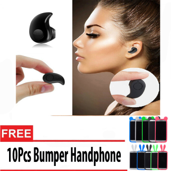 Gshop Original Headset Mini Wireless Bluetooth Stereo In-Ear Earphone Headphone Headset For Smart Phone Android & iOS - Hitam