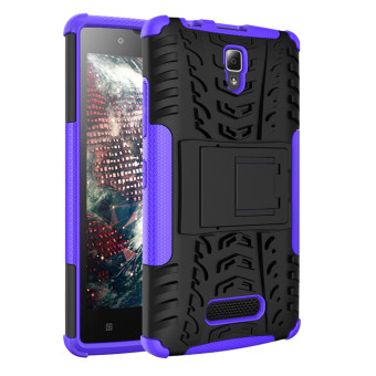VAKIND Dual Armor Case with Stand Combo for Lenovo A2010 (Purple)