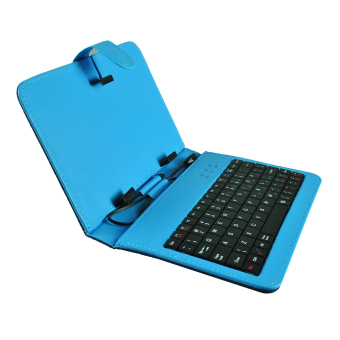 Moonar Moonar Micro USB Keyboard PU Leather Stand Case Cover For 7\" inch Android Tablet PC (Blue)