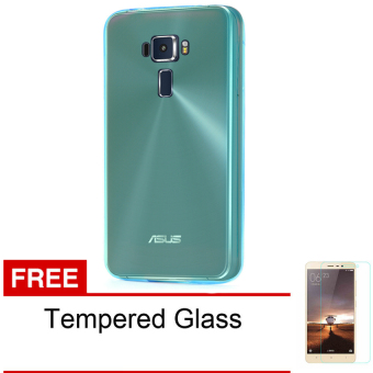 Softcase Ultrathin Untuk Asus Zenfone 3 ZE552KL - Hijau Clear + Free Tempered Glass