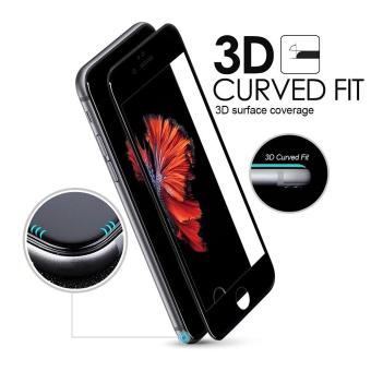 HAT PRINCE for iPhone 7 Plus 3D Curved Full Size Titanium Alloy Tempered Glass Screen Protector 0.26mm - Black - intl