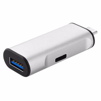 Reversible USB Type C To USB 3.0 & USB Type C Charging Port OTG Adapter