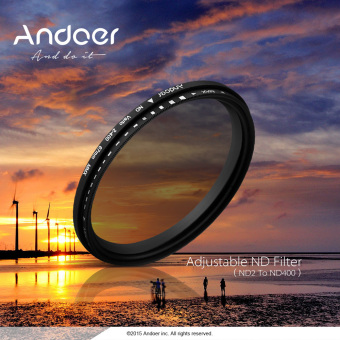 Andoer ND Fader Neutral Density Adjustable ND2 to ND400 Variable Filter for Canon Nikon DSLR Camera