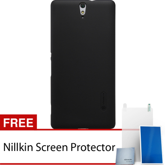 Nillkin Sony Xperia C5 Ultra Super Frosted Shield Hard Case - Hitam + Gratis Screen Protector
