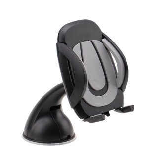 POSSBAY Car Windscreen Cell Phone Holder Dashboard Air Vent Mount Stand Cradle With Suction (Black)