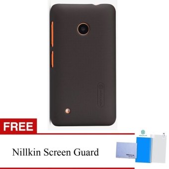 Nillkin Frosted Shield Hard Case Original For Nokia Lumia 530 - Coklat + Free Screen Protector Nillkin