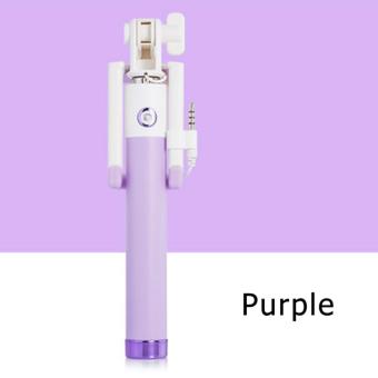Abusun Universal Candy Mini Selfie Sticks Monopod Wired Extendable Palo Selfie For iPhone 6 5 Samsung Huawei Xiaomi LG IOS Android - intl
