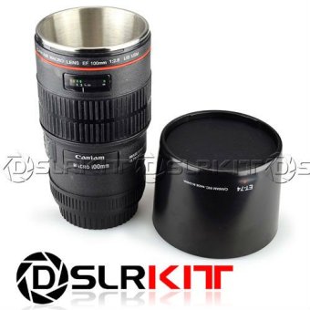 Steel EF 100mm Camera Lens Cup thermos Home Office Travel Coffee Mug - intl