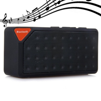 X3 Mini Bluetooth Wireless Portable Rectangle Speaker Built in Micwith FM Radio(Black) - intl