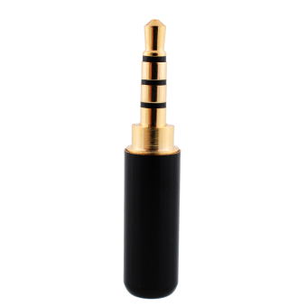 OEM 4 tiang 3,5 mm Male perbaikan telepon kepala mini Jack steker dan Spring (Gold)- International