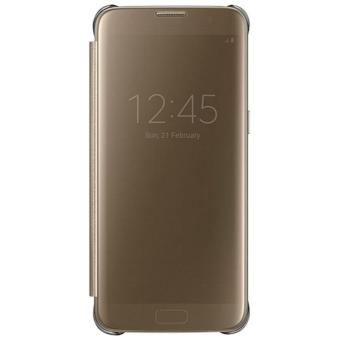 Samsung Official Clear View Cover Casing for Samsung Galaxy S7 EDGE - Gold