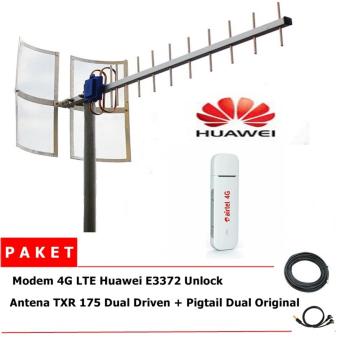 Antena Yagi TXR 175 Dual Driven + Modem 4G LTE Huawei E3372 Unlock All Operator