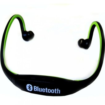 Sport Wireless Bluetooth Headset - BTH-404 - Hitam/Hijau