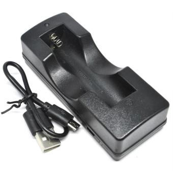 Charger Baterai 18650 Micro USB 1 Slot - Black