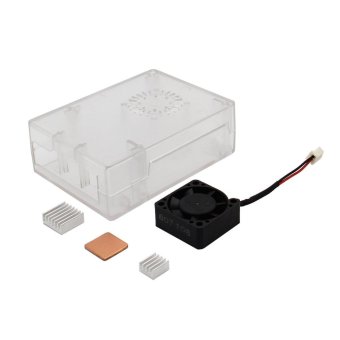 ABS Case + Cooling Fan + Heat Sink Kit for Raspberry Pi 3 Model B - intl