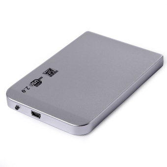 Vococal 6.35 cm aman kejutan USB 2.0 penyimpanan eksternal SATA harddisk cakram HDD kasus lampiran ruangan Perak