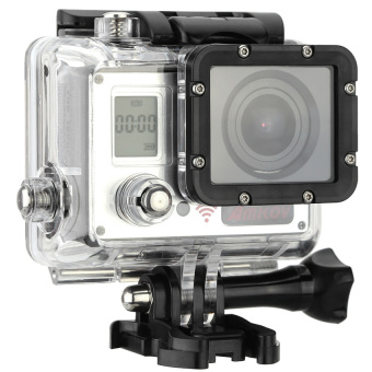 AMKOV 20MP 1080P Waterproof 40M Full HD Wifi Action Sports Camera(Silver)