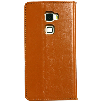 Huawei Mate S Luxury Genuine Leather Magnetic Flip Cover Original Mobile Phone Case Bag Accessories For Huawei Mate S(Brown) - intl
