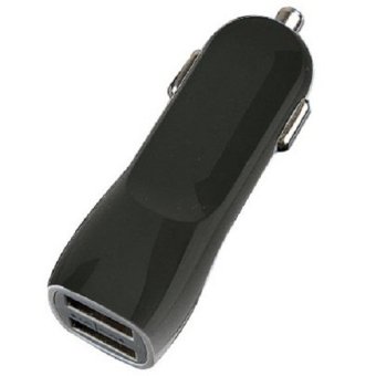 Dual AUW USB Charger for Mobile Phone & Pad 5V 2.1A - SP010 - Black