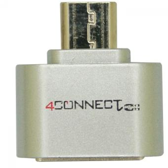 4Connect Mini USB Flash Disk OTG Converter Adapter for Android- Silver