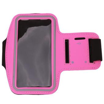 LALANG New Sports Gym Adjustable Arm Band Case Cover for 6-inch Display Phone Hotpink - intl