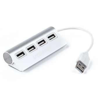ZUNCLE Aluminum Alloy 4-Port USB 2.0 HUB(Silver)