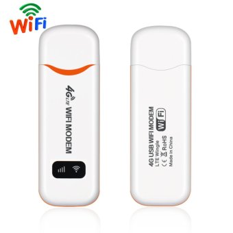 FLORA 4G FDD LTE 100Mbps WiFi Router Hotspot USB WIFI Dongle Wireless Router Support 4G Band1/Band3/Band5(White) - intl