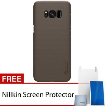 Nillkin Samsung Galaxy S8 Super Frosted Shield Hard Case - Coklat + Gratis Nillkin Screen Protector