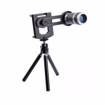 Mobile Phone Telescope Universal 8x Optical Zoom / Teropong Lensa Zoom - Hitam