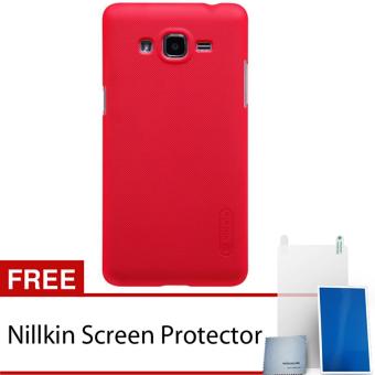Nillkin For Samsung Galaxy J2 Prime Super Frosted Shield Hard Case Original - Merah + Gratis Anti Gores Clear