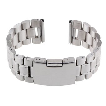 Vococal 22 mm W Solid Stainless Steel arloji pintar pengganti tali jam gelang untuk jam tangan LG G (Silver)
