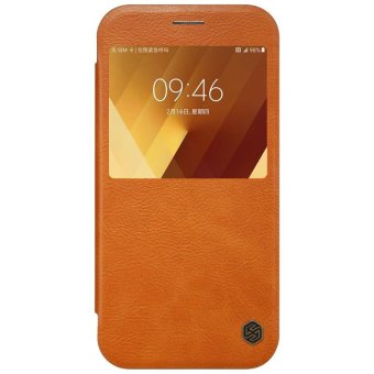 Case For Samsung Galaxy A7 2017 luxury flip cover Ultra Thin Design leather Case 360 degree protection For Samsung A720F A720 (Brown) - intl
