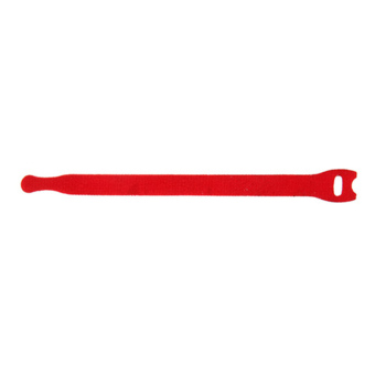 Moonar 10 buah Reuseable perekatnya sihir pengikat kabel/kawat tali rapi membungkus kabel (Merah)