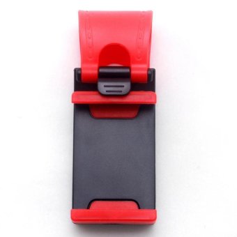 LALANG Car Steering Wheel Mobile Phone GPS Holder Mount Bracket (Red)