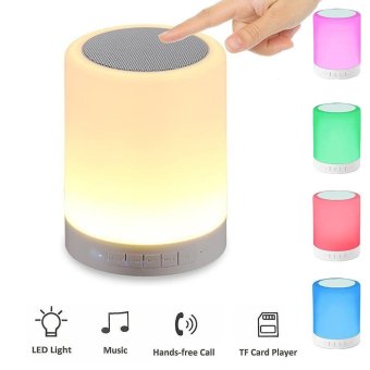 Aibot Wireless Bluetooth Speaker Hands-free Call Colorful Touch LED Light Lamp With TF Card Music Player Smart Speakers Subwoofer - intl