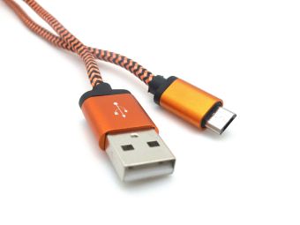Miibox Kabel Data / Charge / Chrome Cable Warna Micro USB For Smartphone/Gadget (Orange)