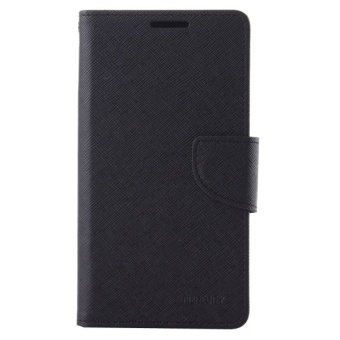 Cross Texture Leather Cover Holder and Card Slots and Wallet for Sony Xperia Z3(Black) - intl