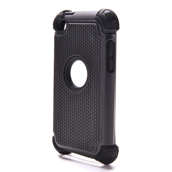 HomeGarden Protective Case Cover For IPod Touch 4th (Black + Black)