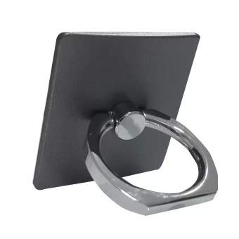 Phone Holder Ring Finger Hand Stand for HP Smartphone Android Apple Tablet Tab Blackberry - Hitam