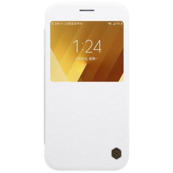 Nillkin For Samsung Galaxy A3 2017 A320 (4.7\") Phone Cases Flip Leather Case 360 degree protection Open Window Business Style (White ) - intl