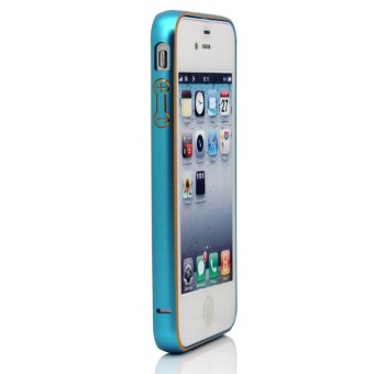 joyliveCY Metal Frame Case Cover for iPhone 4 /4S (Blue)