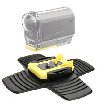 DAZZNE DZ-SG5 FLEXIBLE SURFBOARD SURF MOUNT FIXED BASE KIT FORACTION CAMERA (YELLOW AND BLACK) - intl